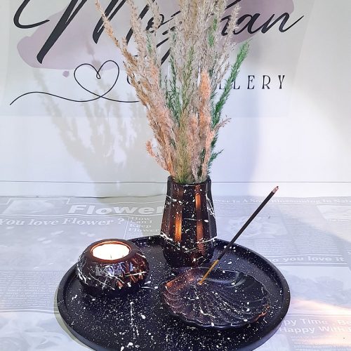 ست دکوری سنگی (اکسسوری سنگ مصنوعی) 4تیکه مدل MG1