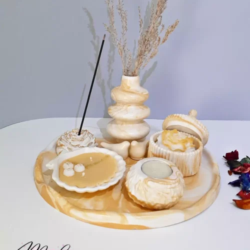 ست دکوری سنگی (اکسسوری سنگ مصنوعی) 7تیکه