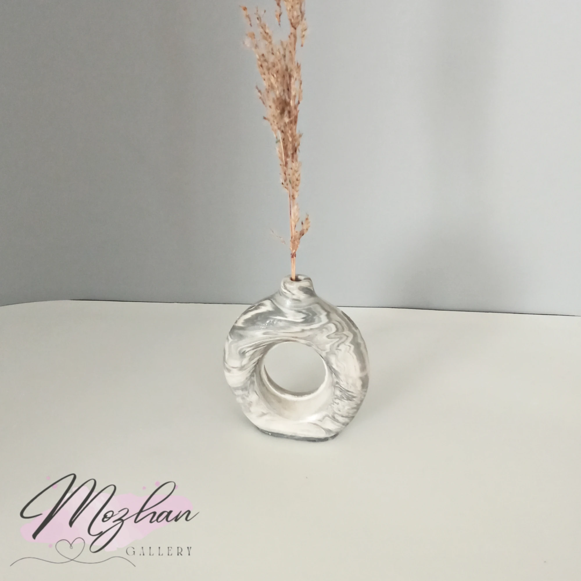 گلدان سنگ مصنوعی دونات کوچک - Image 2