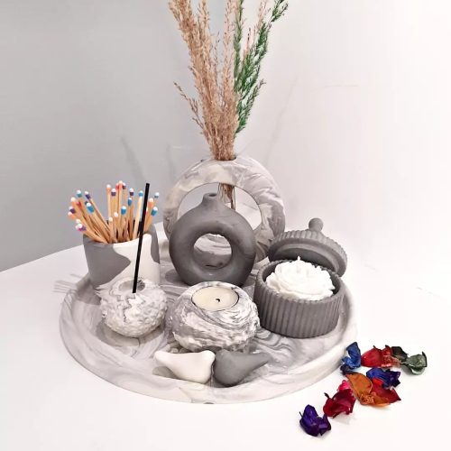 ست دکوری سنگی (اکسسوری سنگ مصنوعی) 8تیکه