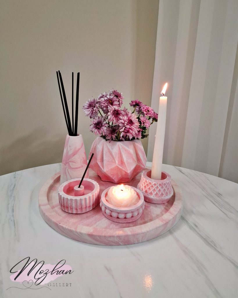 دکوری سنگ مصنوعی پرکاربرد صورتی